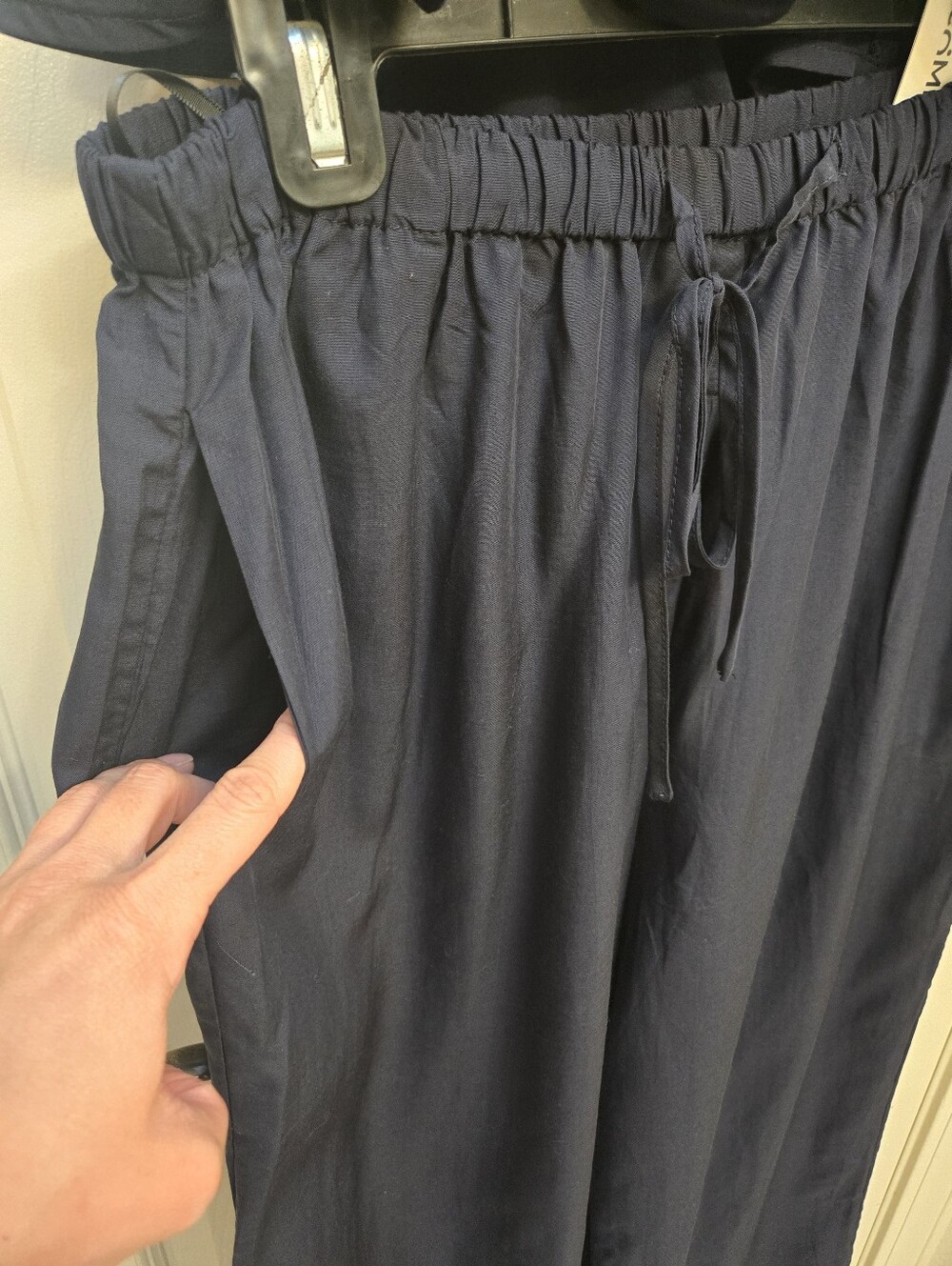 NWT Commense Navy Semi-Sheer Halter Neck Top & Wide Leg Pants Set, Large - Picture 8 of 9